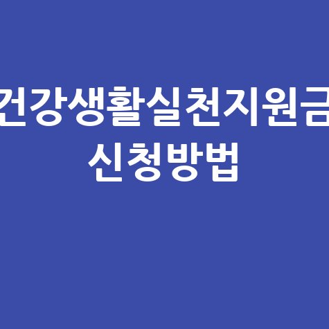 건강생활실천지원금 신청 방법 안내
