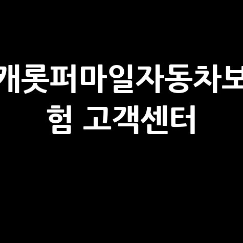 캐롯퍼마일자동차보험 고객센터 전화번호