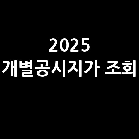 2025년 개별공시지가 조회, 언제부터?