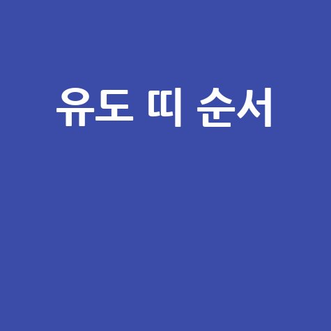 유도 띠 순서 완벽 정리