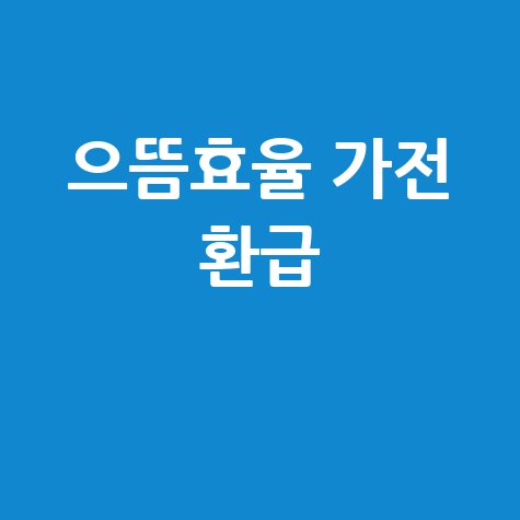 으뜸효율 가전제품 환급사업: 한국에너지공단 바로가기
