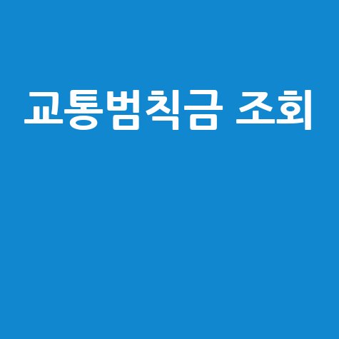 이파인 실시간 조회로 교통범칙금 확인하기