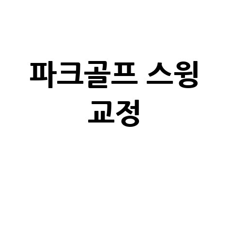 파크골프 스윙연습기로 완벽 교정하기
