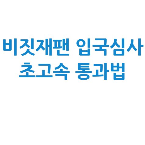 비지트 재팬 사용법: 입국 심사 빠르게 통과하는 법 공개